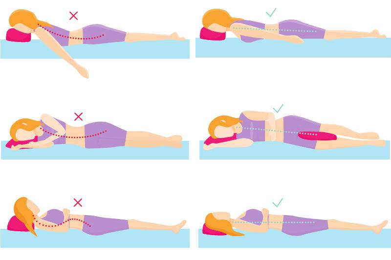 Illustrations of woman sleeping 