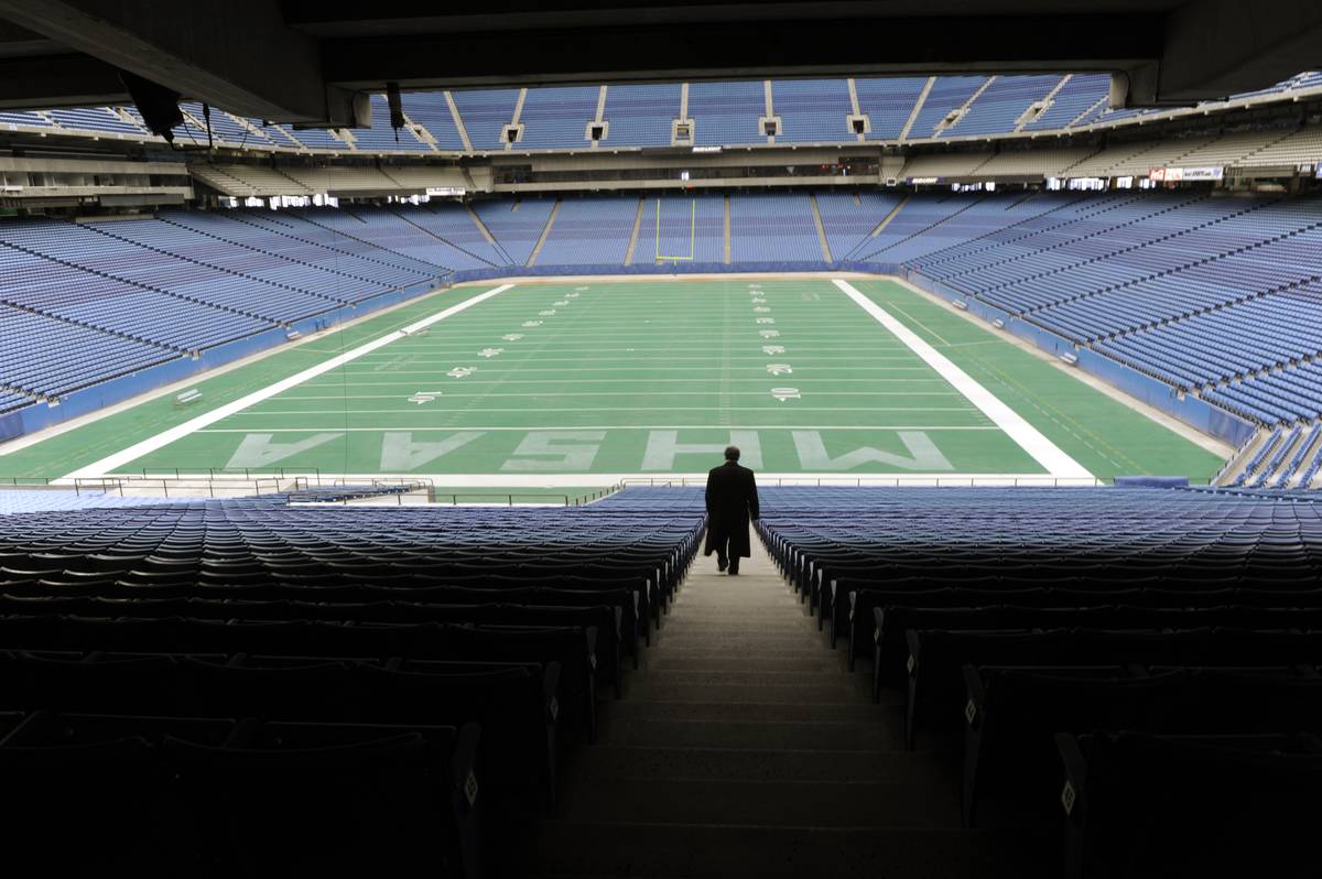 PONTIAC, MICHIGAN � DECEMBER 17: Fred P. Leeb gives a tour of the Pontiac Silverdome in Pontiac, Michigan, on Thursday, December 17, 2009