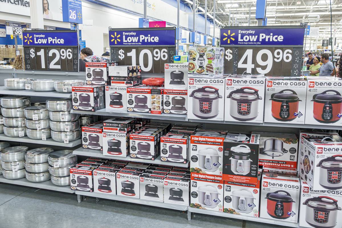 Florida, Miami Beach, Wal-Mart, cookware aisle, panini press, electric pressure cooker