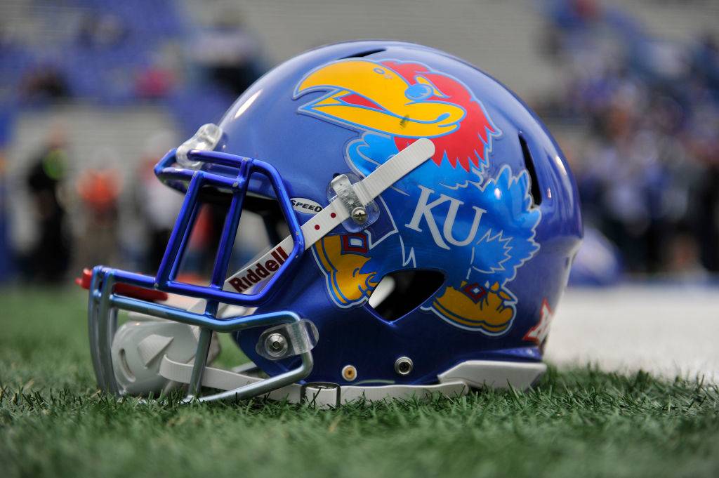 Kansas Jayhawks men's football helmet