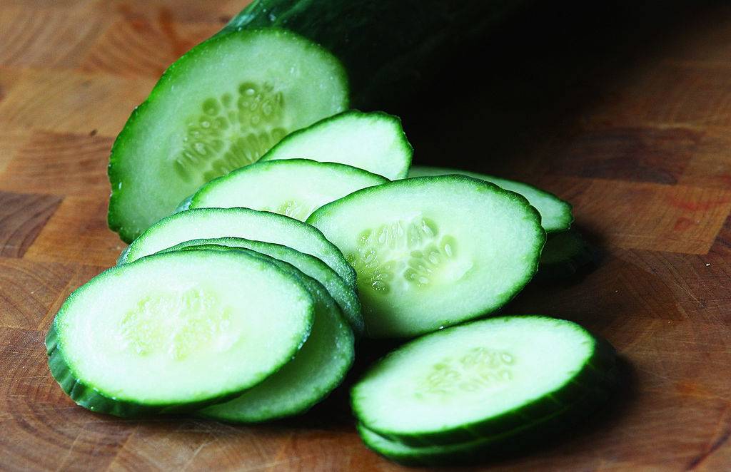 cucumbers cut up