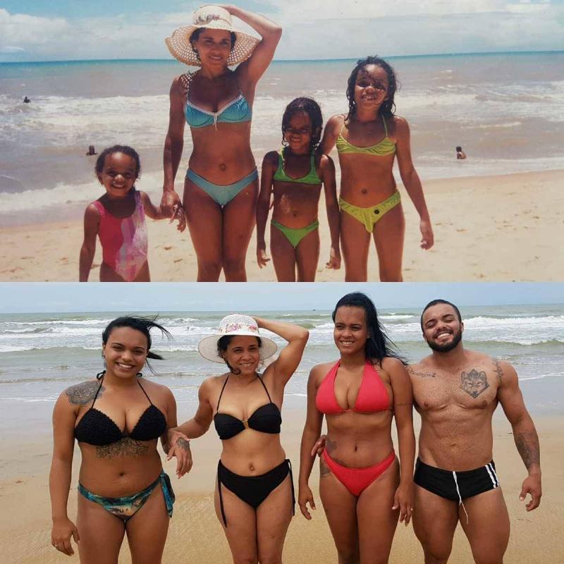 family portrait then and now