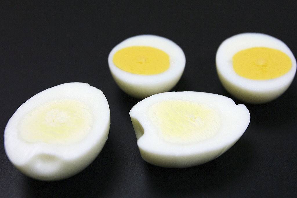 hardboiled egg cut in half