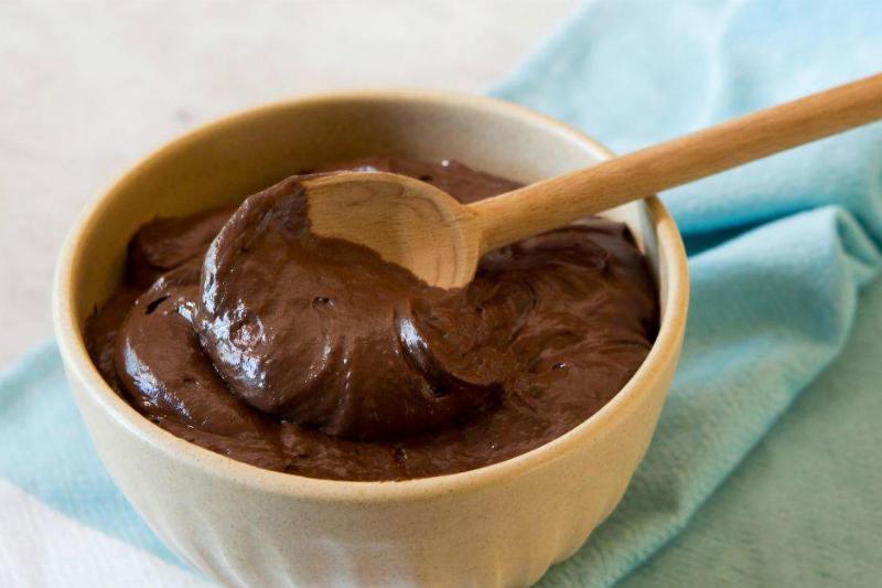 pudding bowl of chocolate pudding
