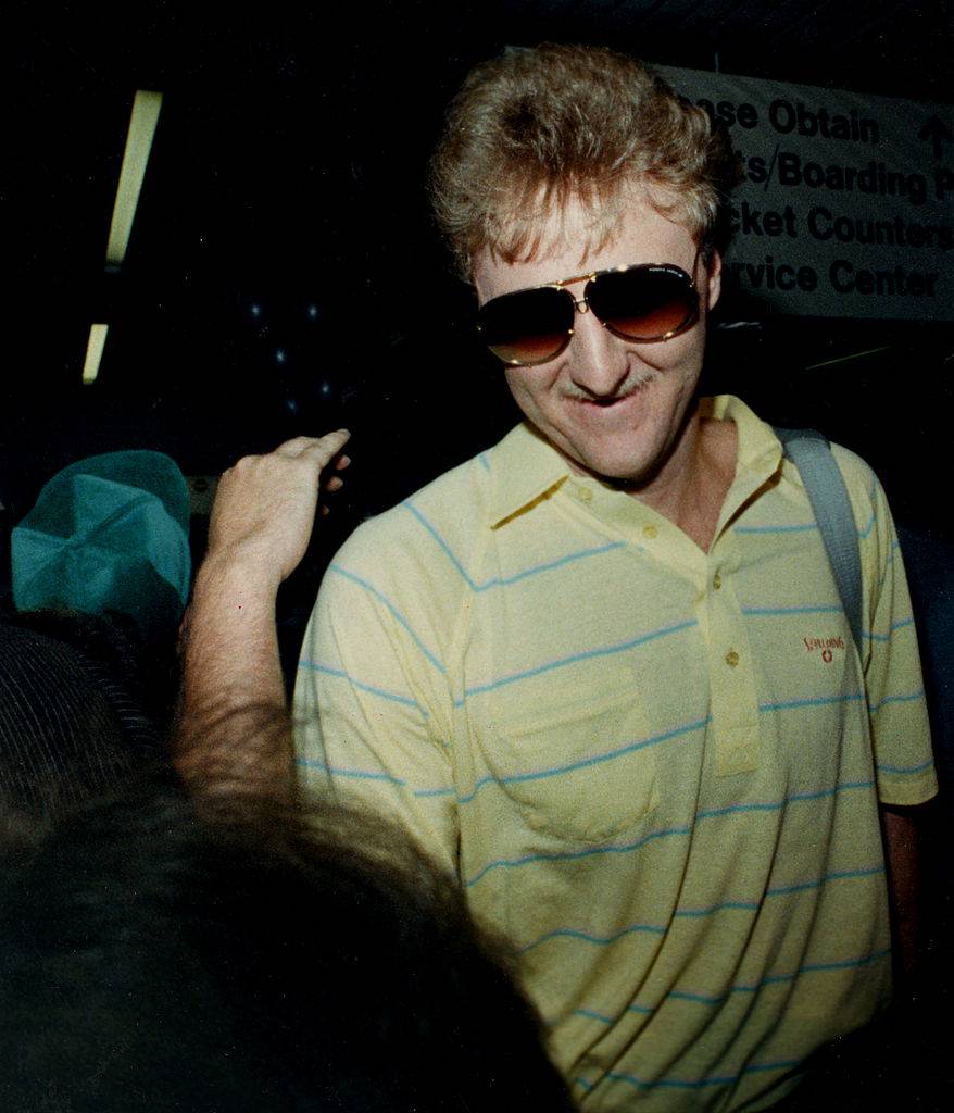 Larry Bird greeting fans