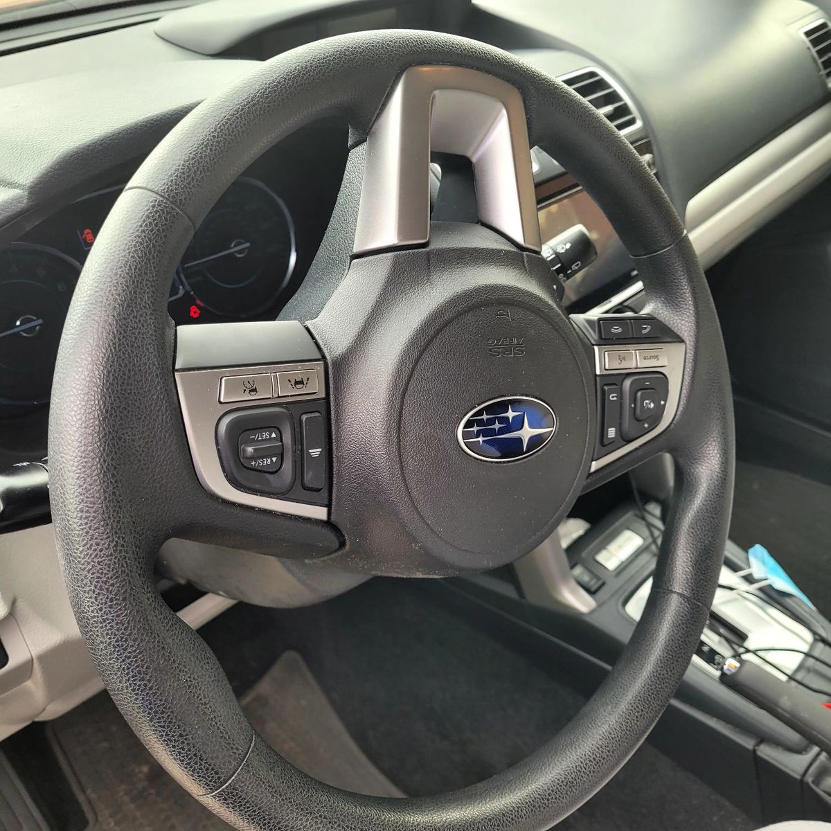 Steering wheel after being cleaned