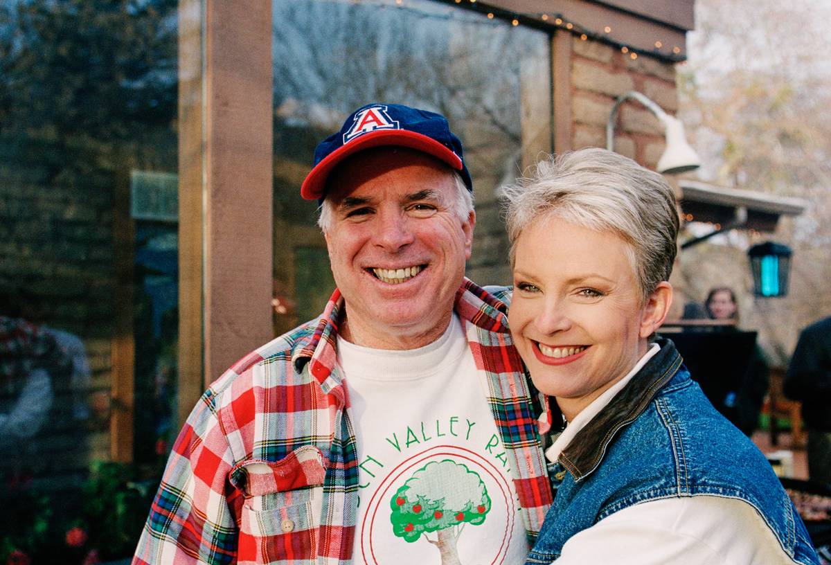 John and Cindy McCain at the McCain Ranch