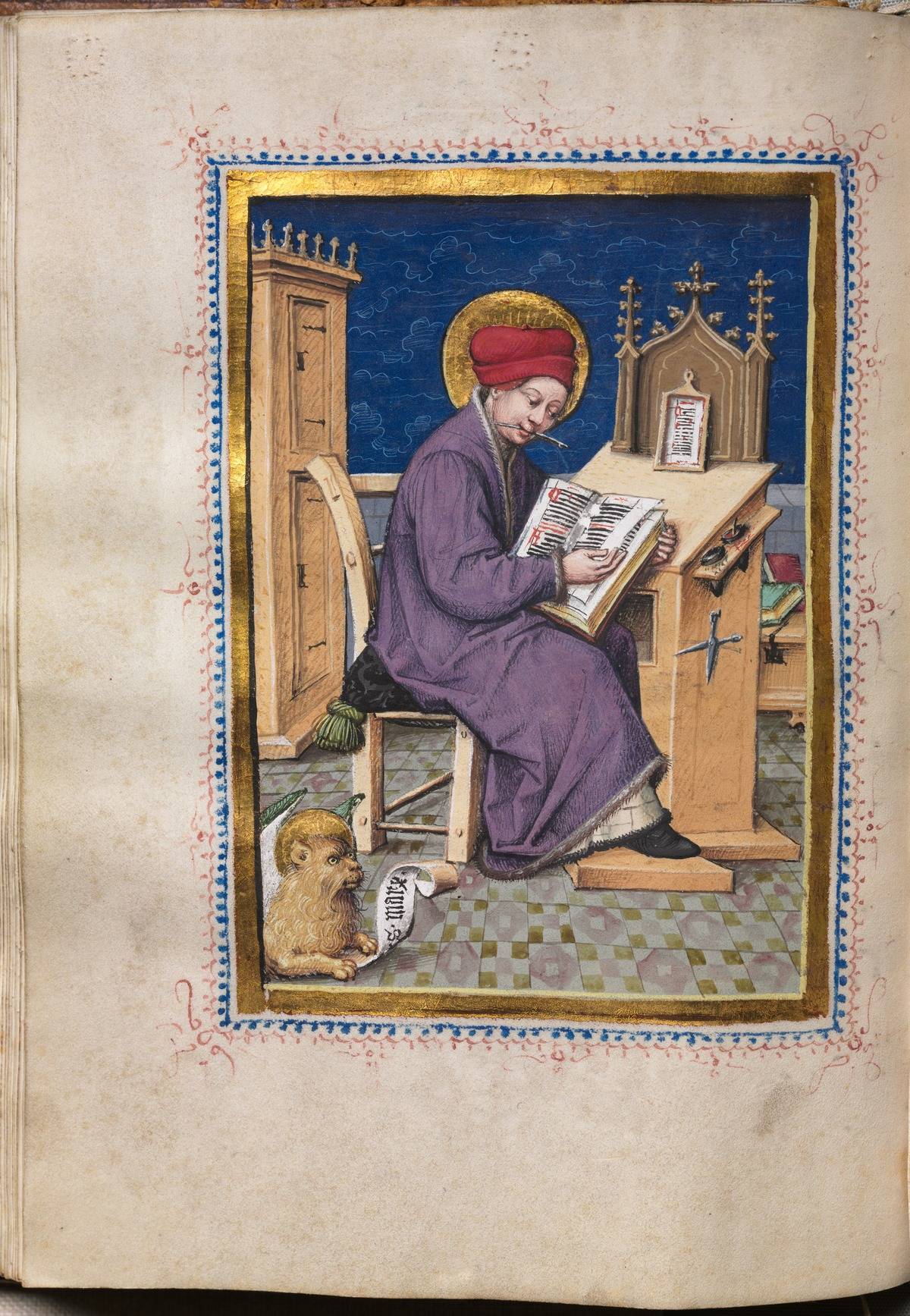 Gospel Book with Evangelist Portraits: Saint Mark, circa 1480.