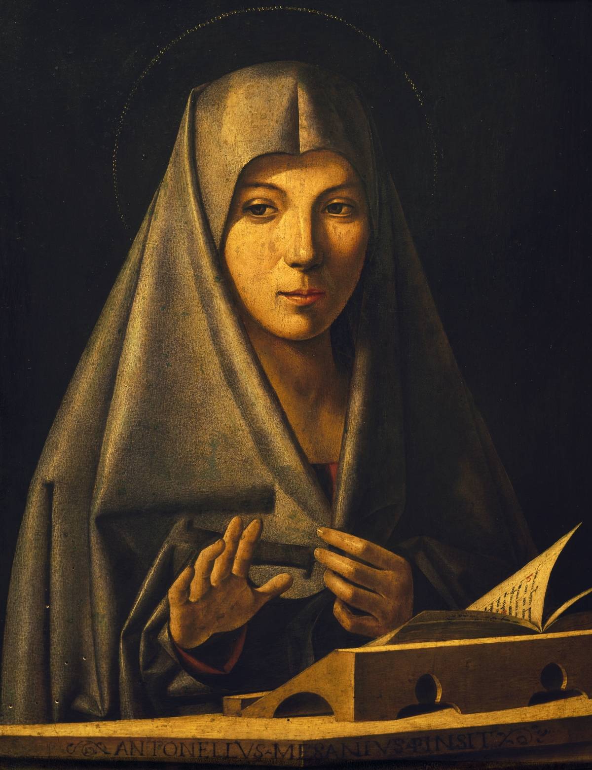 ITALY - DECEMBER 16: Virgin Annunciate, ca 1476, by Antonello da Messina