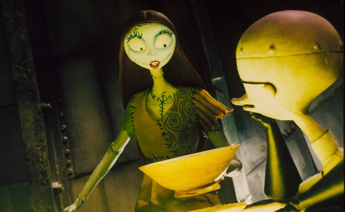 Sally showing Dr. Finkelstein bowl in The Nightmare Before Christmas