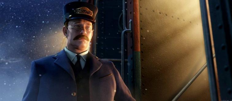 Tom Hanks as a train conductor