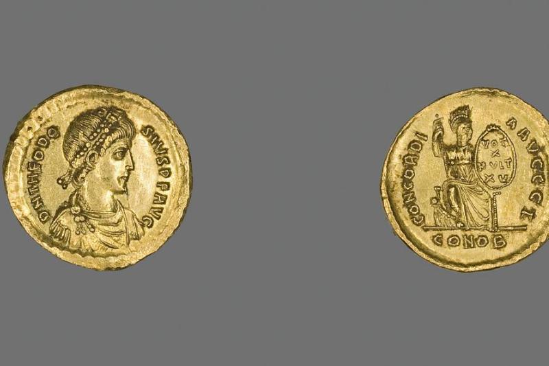 Solidus (Coin) Of Emperor Theodosius I
