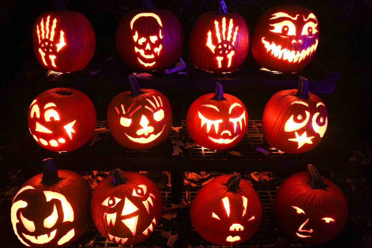 Pumpkins are seen at the Great Jack O Lantern Blaze, where thousands of  hand-carved pumpkins are displayed, at Van Cortlandt Manor on October 8,
 2022 in Croton-on-Hudson, ahead of Halloween.