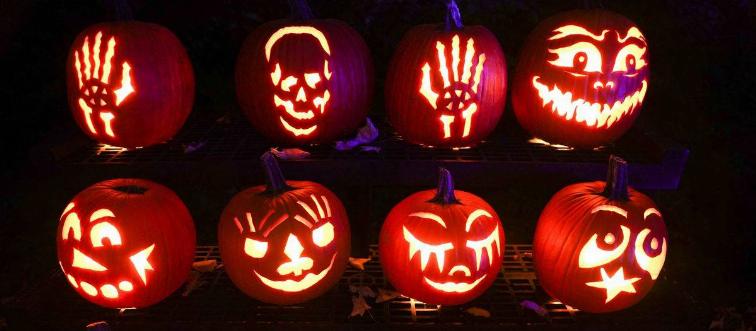 Pumpkins are seen at the Great Jack O Lantern Blaze, where thousands of  hand-carved pumpkins are displayed, at Van Cortlandt Manor on October 8,
 2022 in Croton-on-Hudson, ahead of Halloween.
