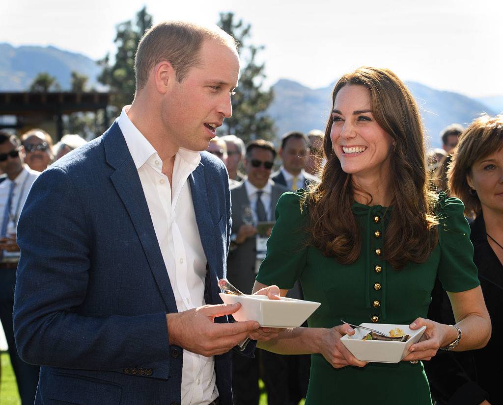 kate and william eating food