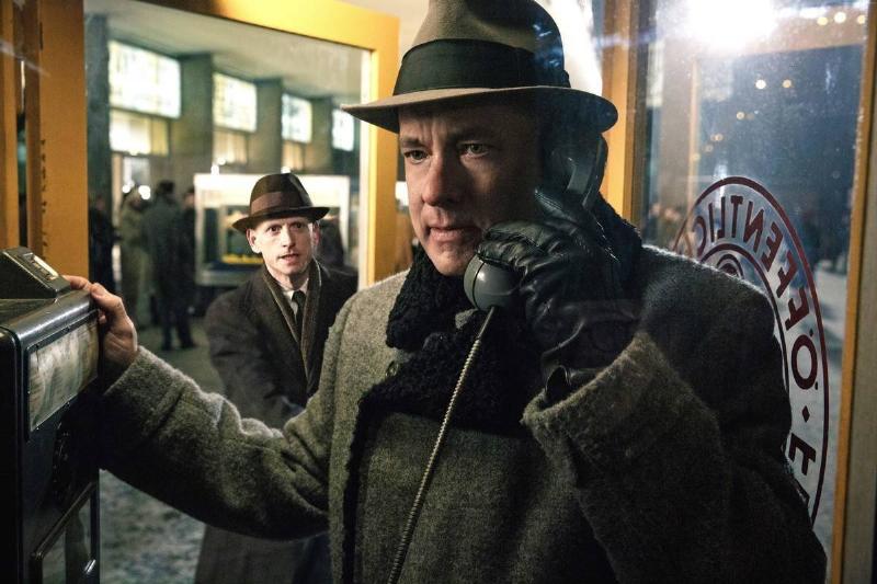 bridge-of-spies-86840 tom hanks talking on an old telephone in bridge of spies