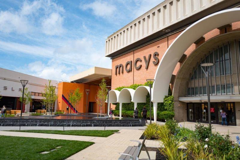 macy's 696792824 Macy's department store on a sunny day, with a cloudy blue sky