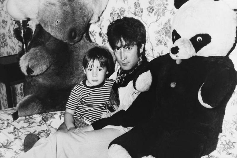 John Lennon And His Son Julian