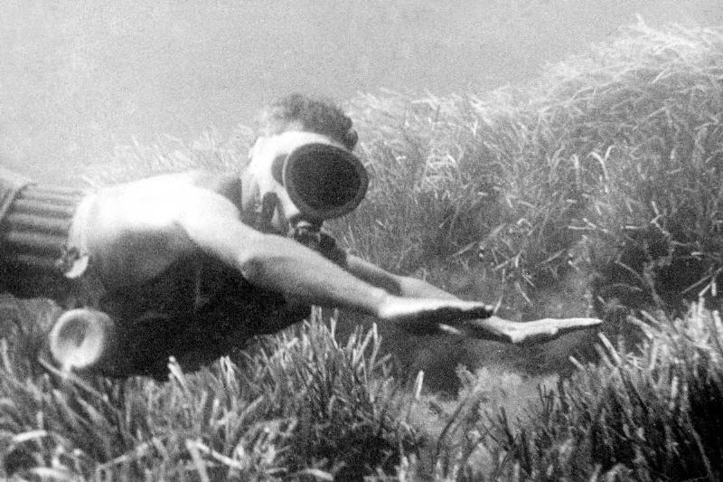 Underwater fishing. 1945-48