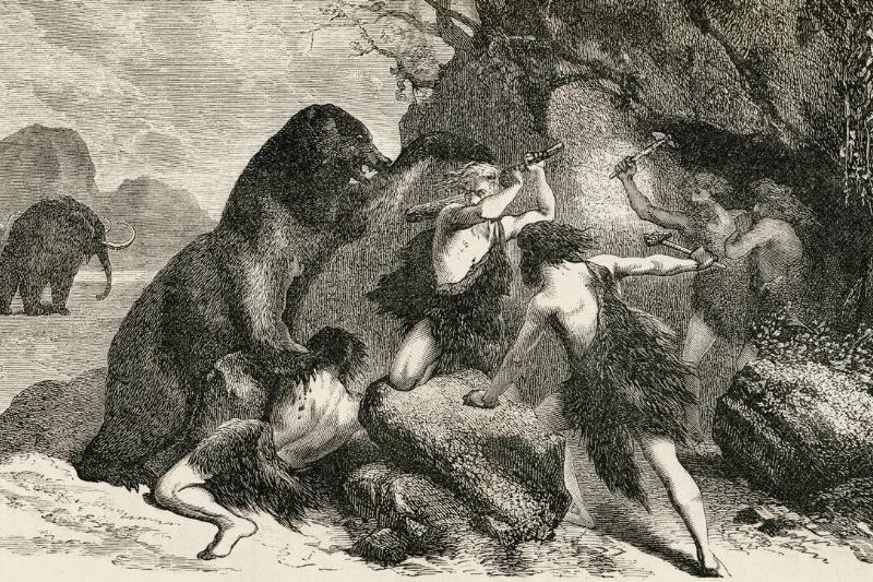 Prehistoric Man In The Time Of The Giant Bear And Mammoth