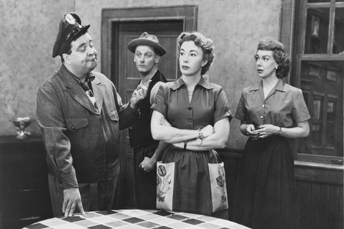 the honeymooners cast black and white photo