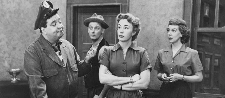 the honeymooners cast black and white photo
