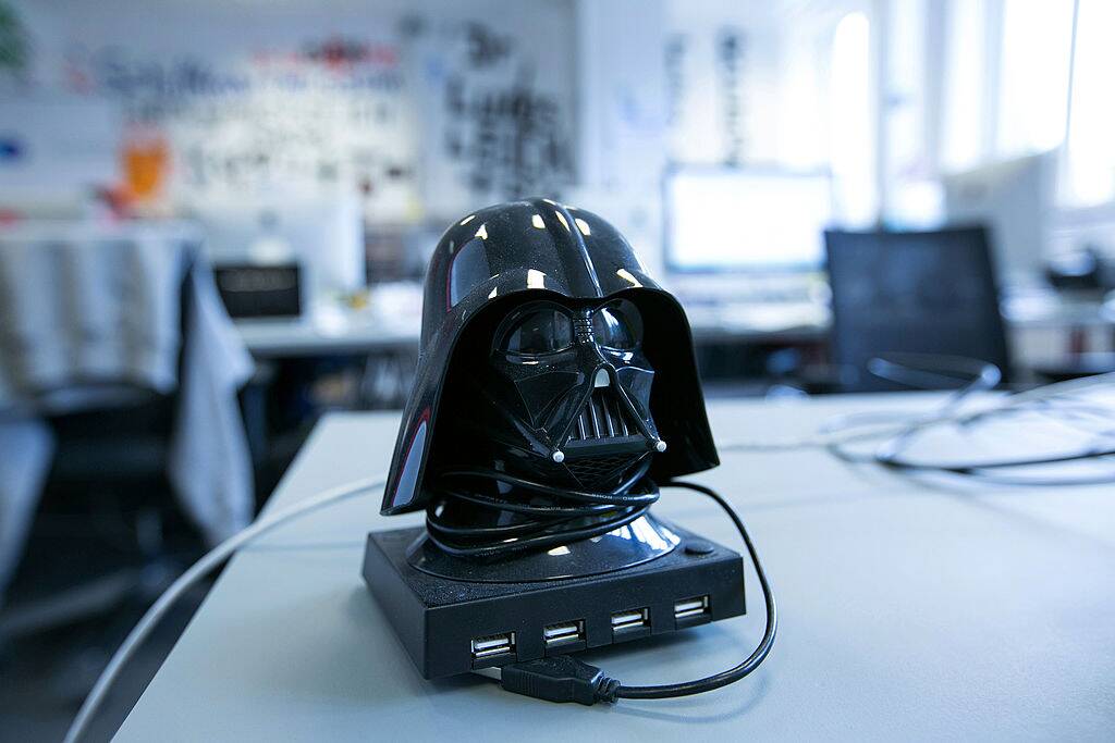 A Darth Vader shaped USB hub