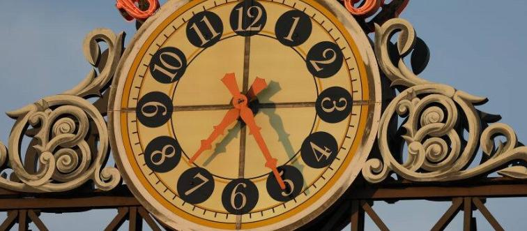 Scoreboard clock