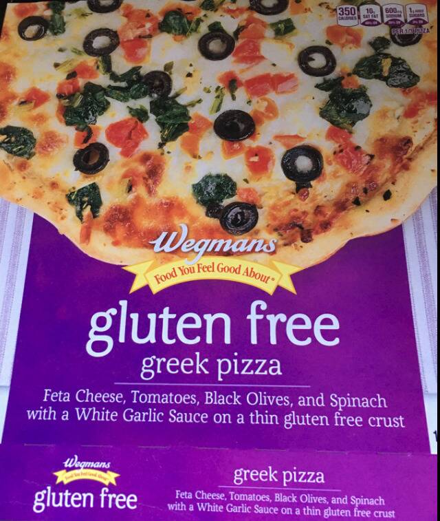 Wegmans Gluten-free greek pizza