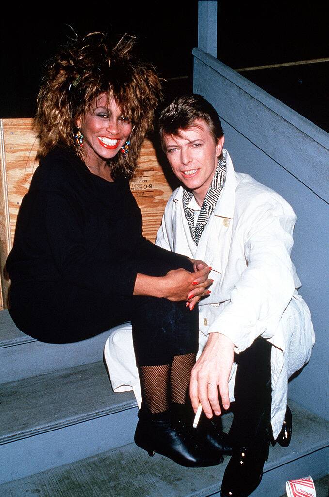 david bowie and tina turner backstage