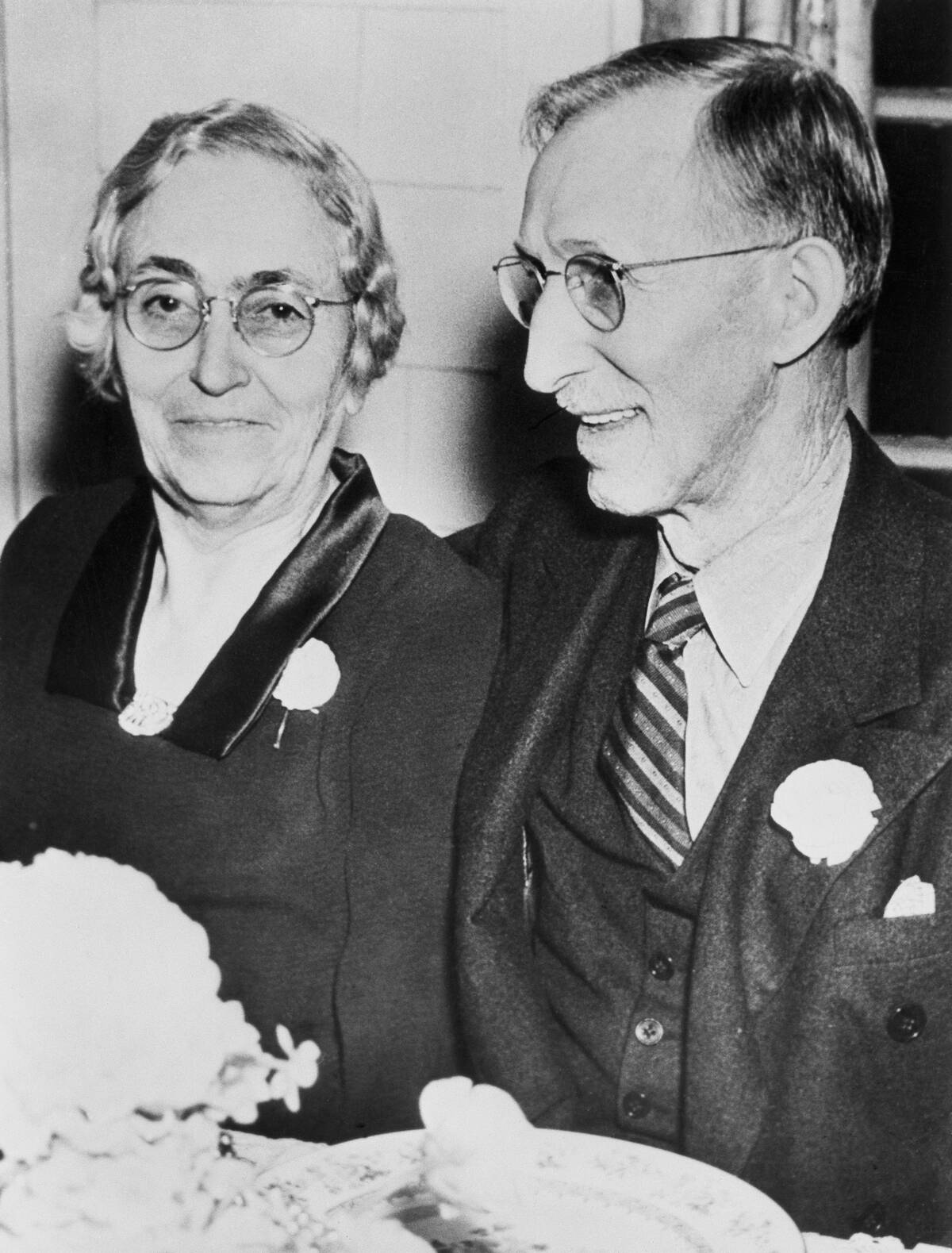 Portrait of Elias and Flora Disney