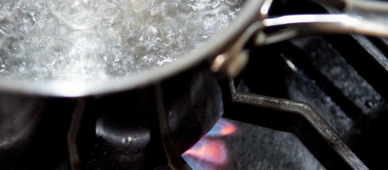 Pot of boiling water
