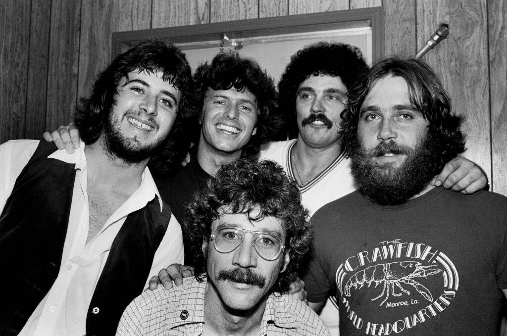pure prairie league black and white photo