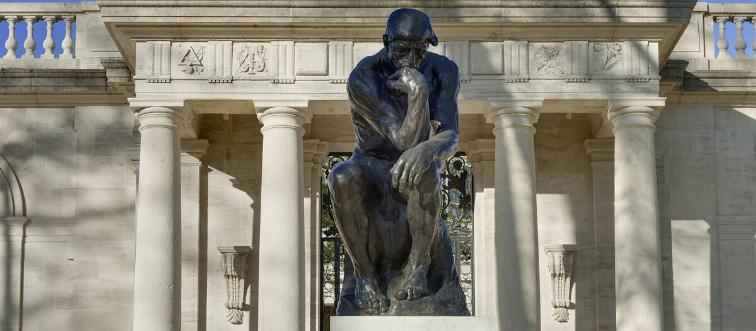 The Thinker sculpture at The Rodin Museum.