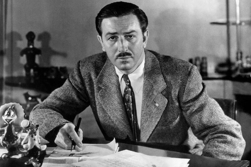 Walt Disney (1901-1966) at his desk c. 1945