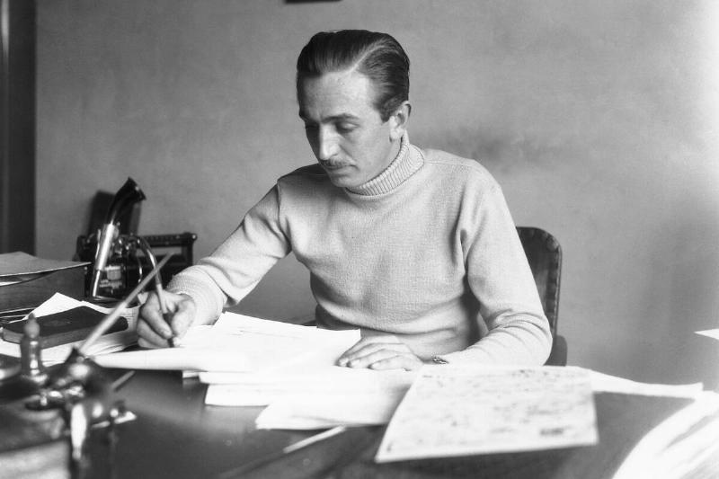 Walt Disney Working in his Studio