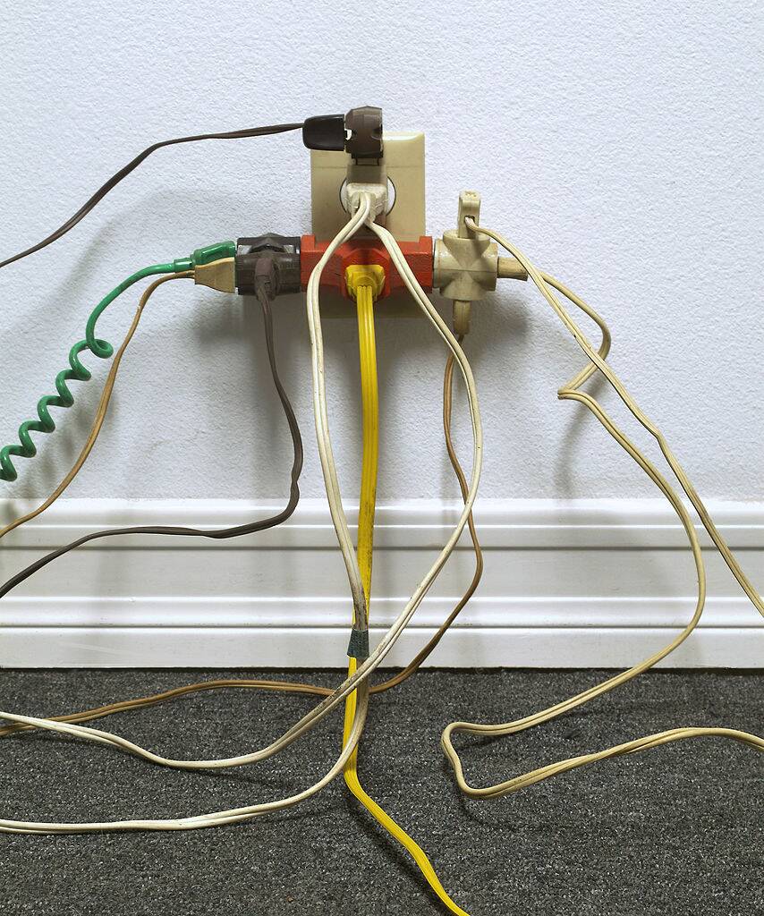 Overloaded electrical outlet