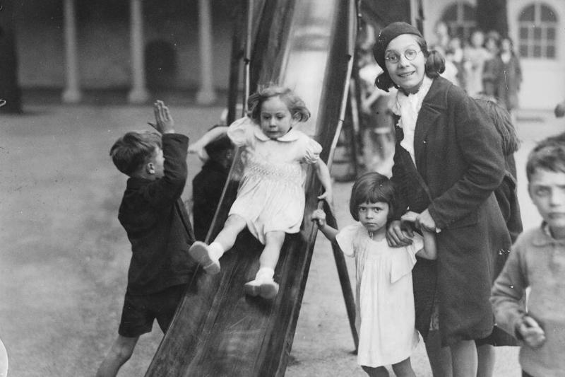 Children's playground, 1936. Children's playground, 1936.