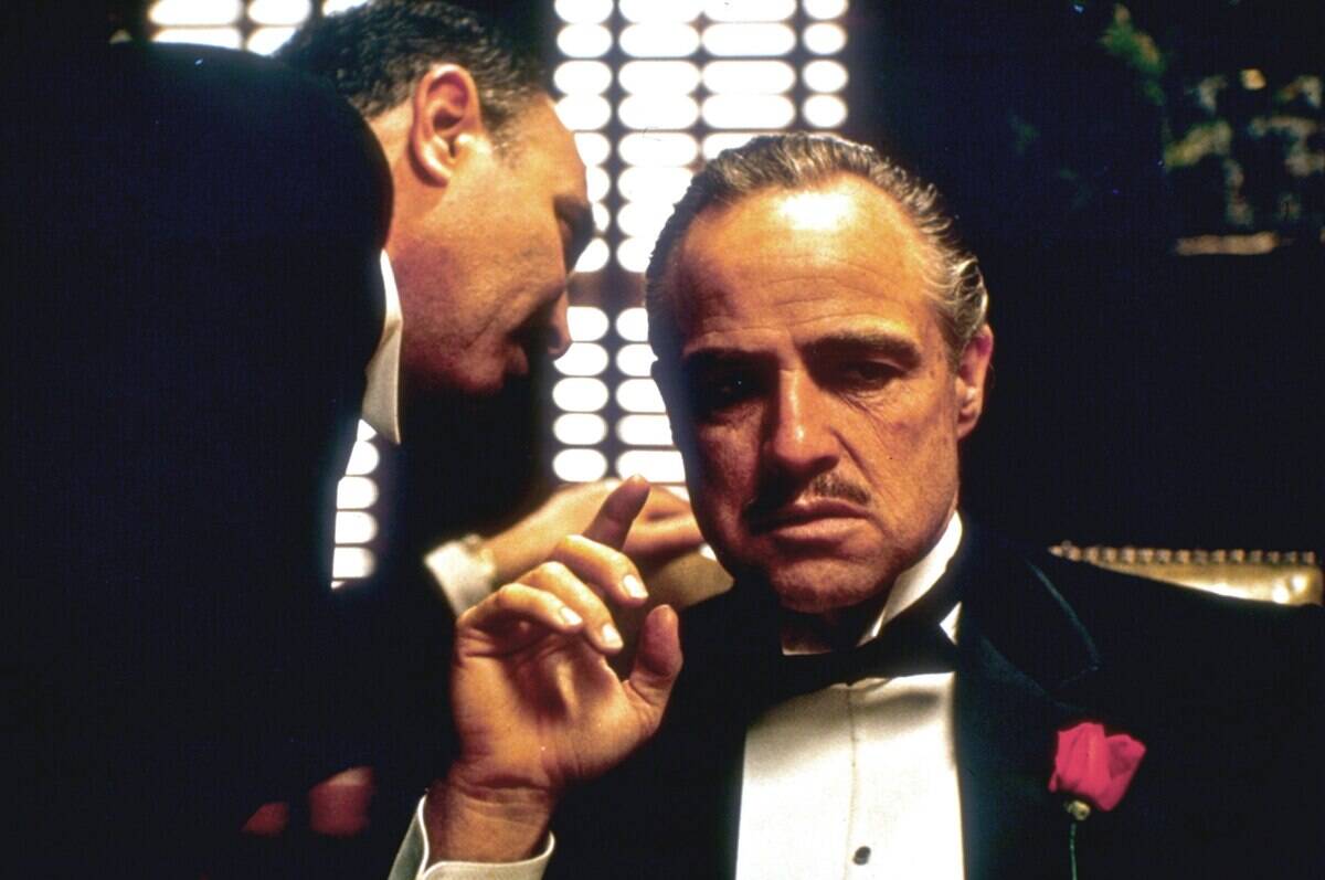marlon brando as don corleone in the godfather