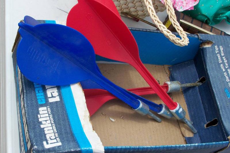 opened set of lawn darts opened set of lawn darts