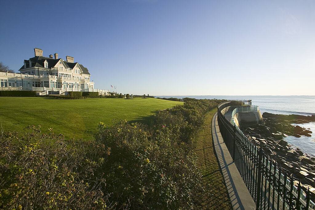 Summer mansion on the Cliff Walk, Cliffside Mansions of Newport Rhode Island