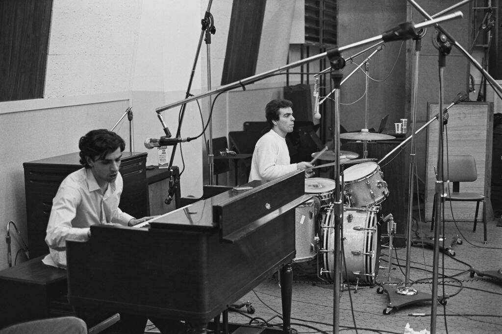 band performing in the studio