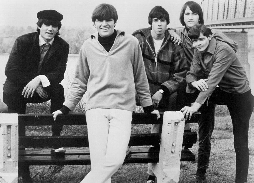 music group black and white photo