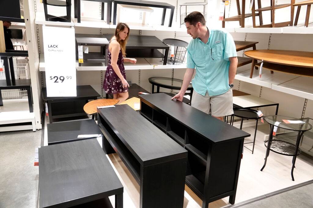 Couple shopping at Ikea