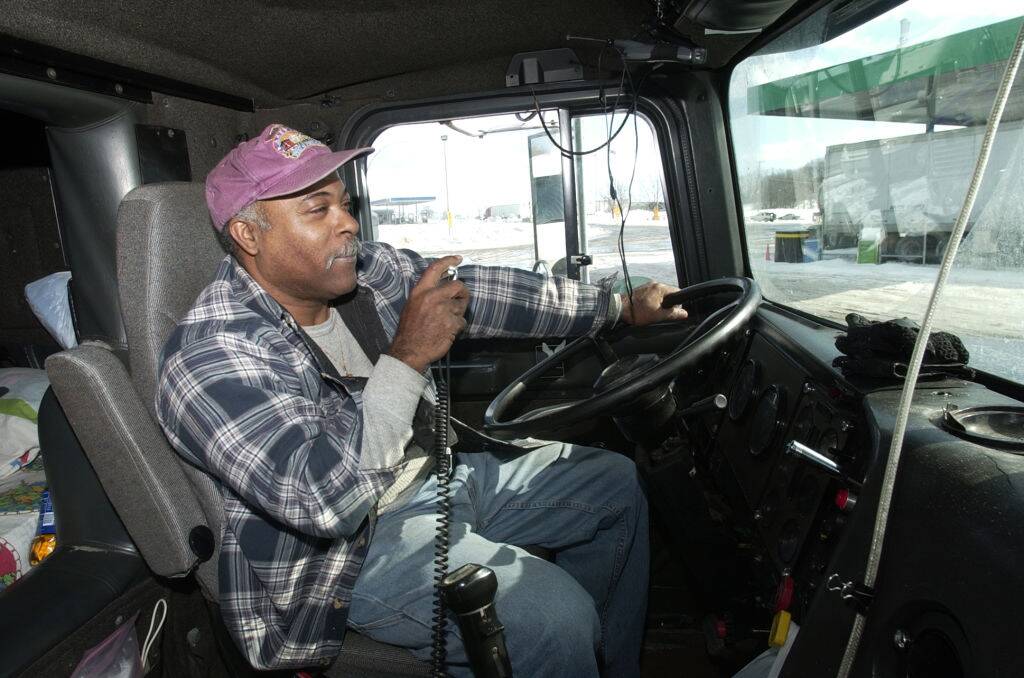 Trucker on his CB