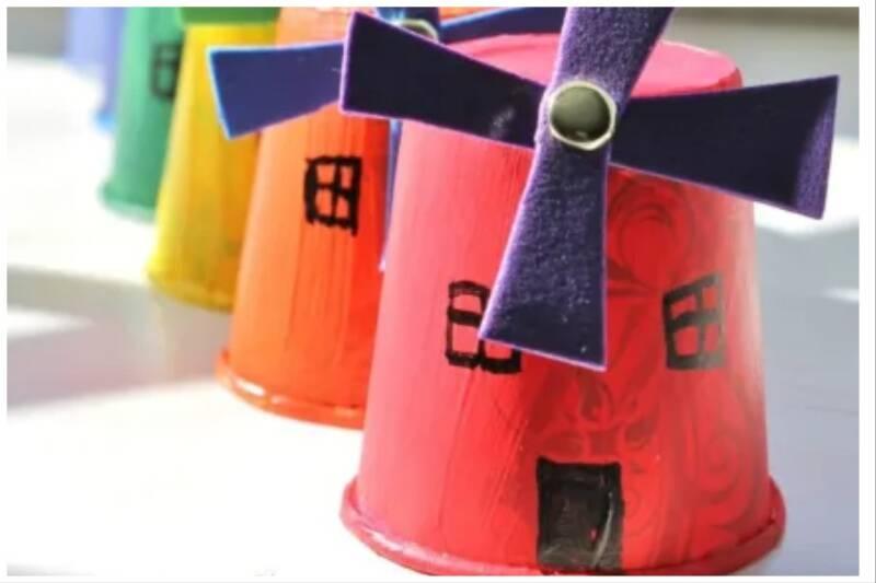Windmills Made From Cups