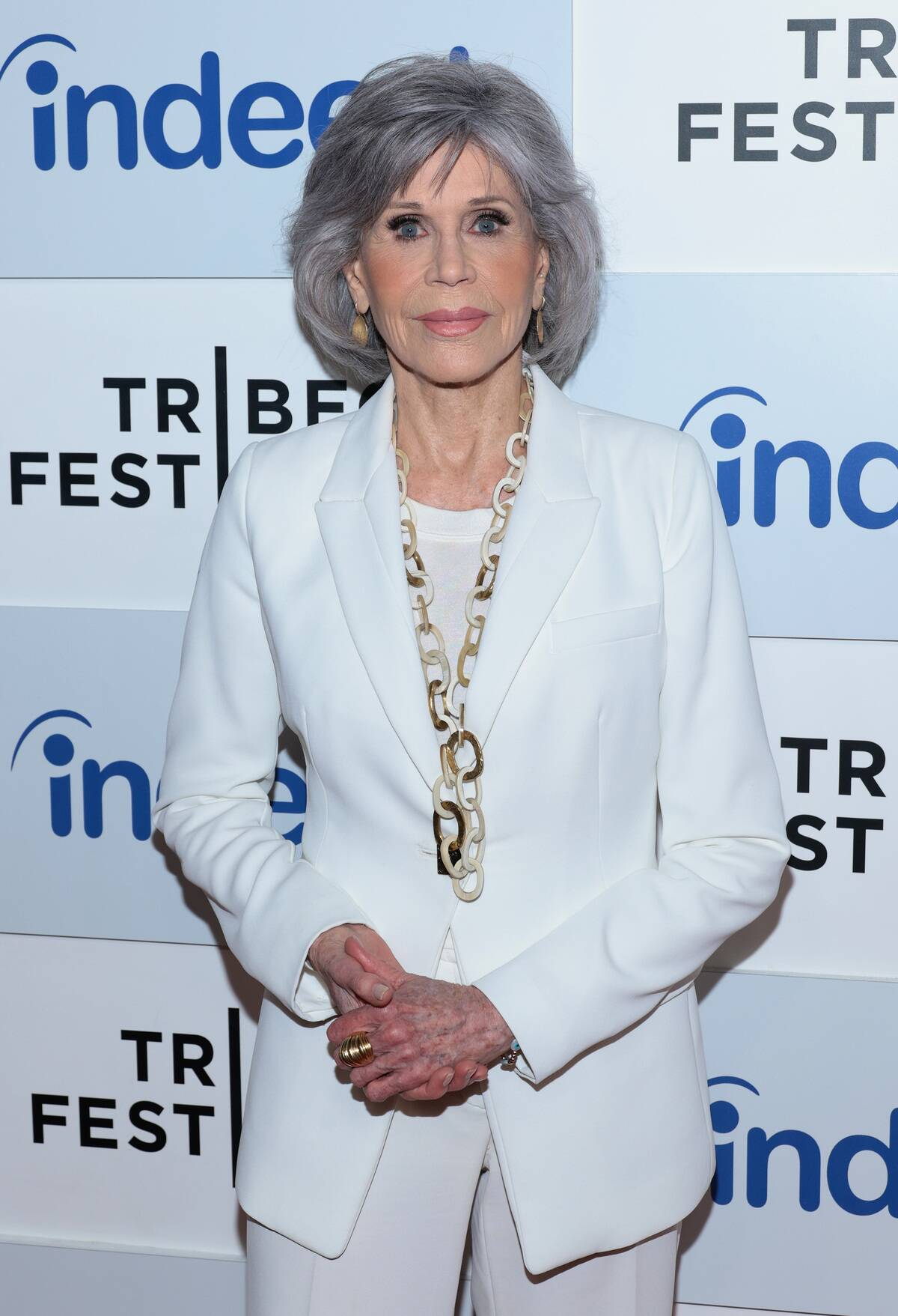 Jane Fonda Receives The Harry Belafonte Voices For Social Justice Award At Tribeca Festival