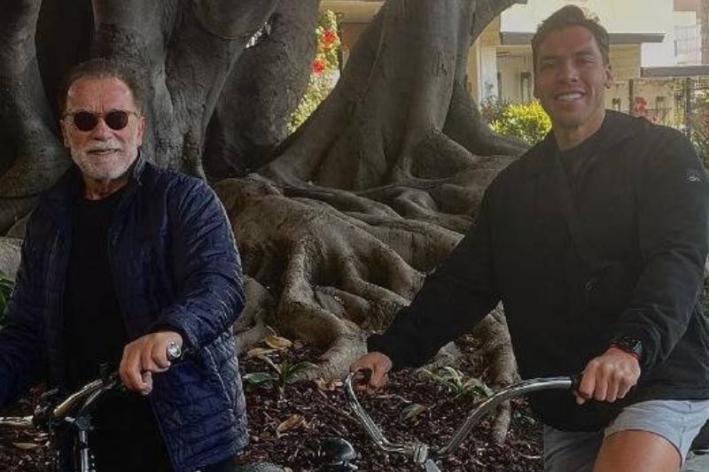 Arnold Schwarzenegger, and Joseph Baena Arnold Schwarzenegger, and Joseph Baena