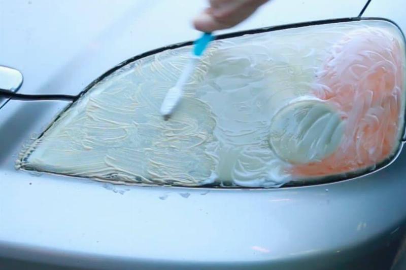 Car headlight and toothbrush