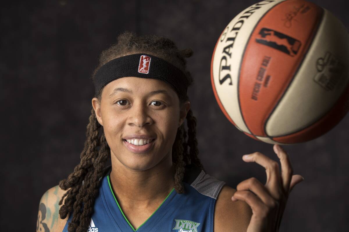 Guard Seimone Augustus during Minnesota Lynx media day